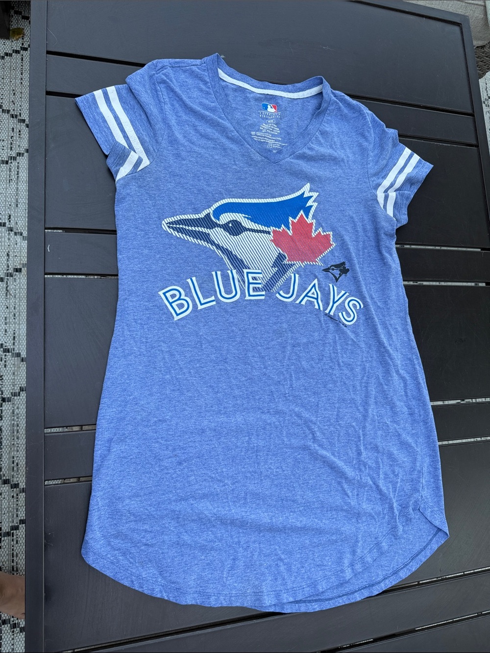 Officially Licensed MLB Toronto Blue Jays Women's V-Neck Nightshirt M